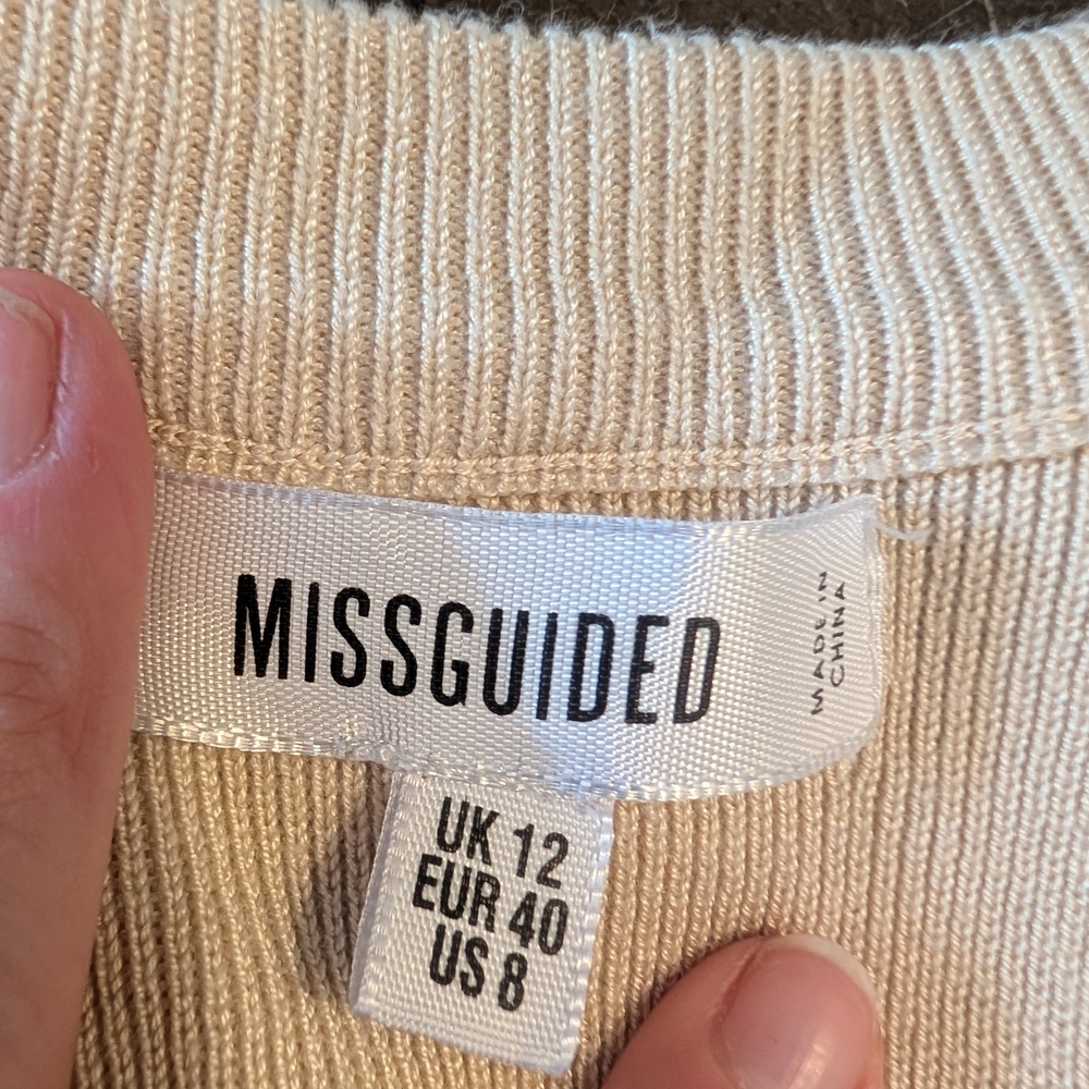 Missguided + Beige Ruched Tank Top - Picture 4 of 4